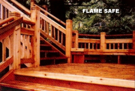 Fire Retardant applied to decking